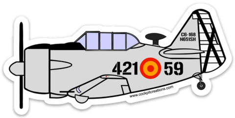 T-6 Texan Spanish Air Force Sticker-Large