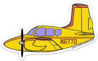 Travelair VSL N677Q Sticker