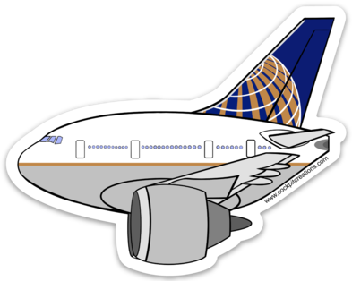 777 UAL Sticker