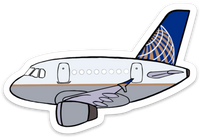 A 320 UAL Sticker