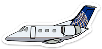 EMB-145 United Express Sticker