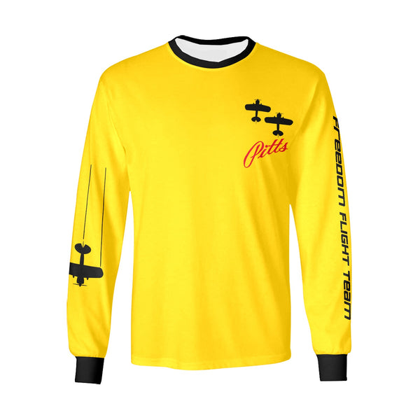 Freedom Flight Team Long Sleeve Golden Yellow Men's All Over Print Long Sleeve T-shirt