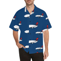 B-757/767 Mother D Navy Blue Hawaiian Shirt