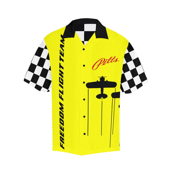 Pitts Freedom Flyers Bright Yellow Hawaiian Shirt