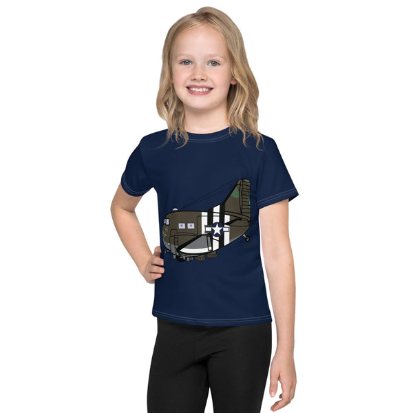 C-47 Night Fright and Horse D-Day Kids T-Shirt