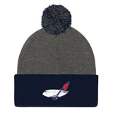 Mother D 767 Pom Pom Knit Cap
