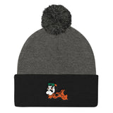 Pilot Pete Pom Pom Knit Cap