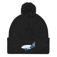 Allegiant A 320 Pom Pom Knit Cap