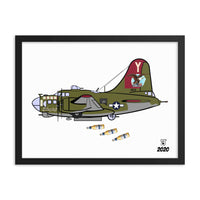 B-17 Yuengling Flight Framed matte paper poster