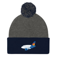 Allegiant A 320 Pom Pom Knit Cap