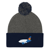 Allegiant A 320 Pom Pom Knit Cap