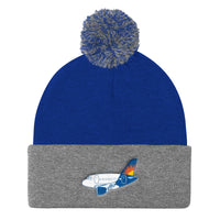 Allegiant A 320 Pom Pom Knit Cap