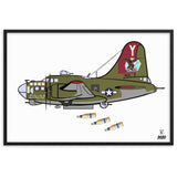 B-17 Yuengling Flight Framed matte paper poster