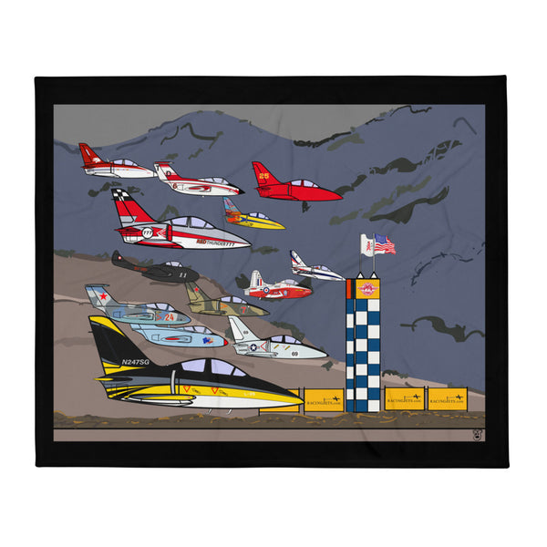 Reno Air Races Jet Class Finish 2019 Throw Blanket