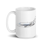 Citation N681WA 1 White glossy mug