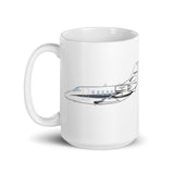 Citation N681WA 4 White glossy mug
