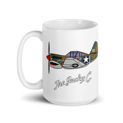 P-40 The Jacky C White glossy mug
